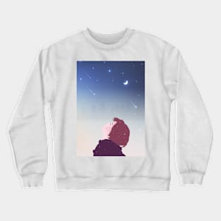 Beautiful girl in the snow Crewneck Sweatshirt